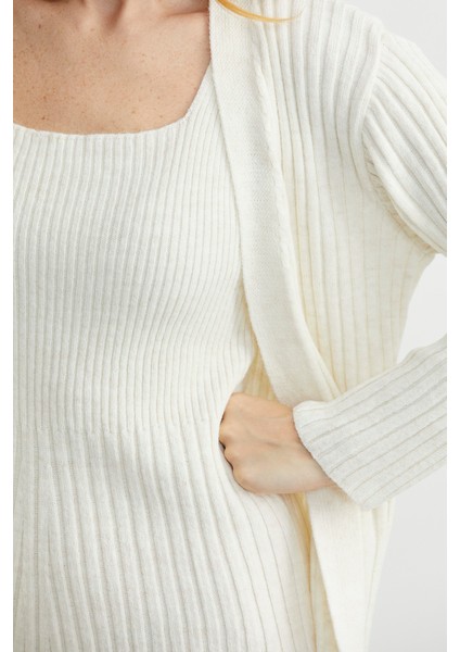 Ikili Elbise Hırka Triko Takım - Kemik indirimleri