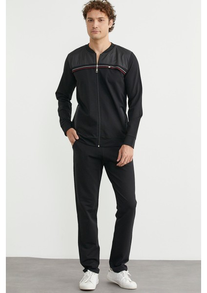 Dik Yaka Fermuarlı Eşofman Takım - Siyah fiyatları