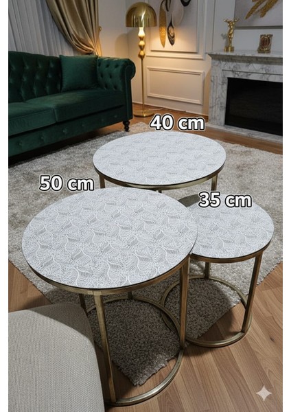 3’lü Pvc Sehpa Örtüsü Takımı – Çeyizlik Su Geçirmez, Leke Tutmaz, Şık Tasarım