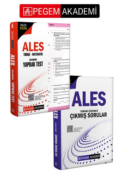 Pegem Akademi 2026 Ales Türkçe-Matematik Çek Kopart Yaprak Test +