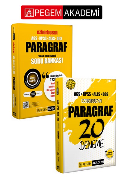 Pegem Akademi Ags-Kpss-Ales-Dgs Ezberbozan Paragraf Tamamı Video