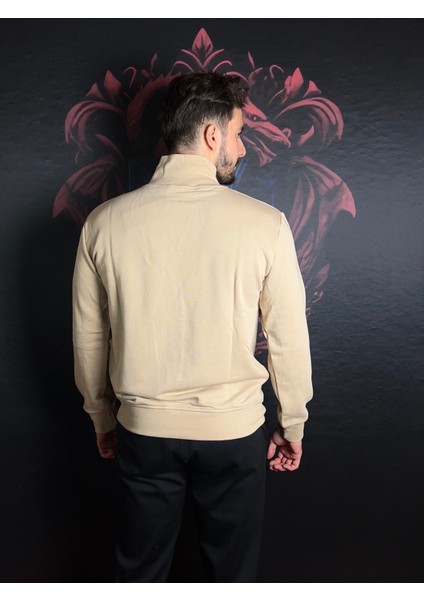 Fermuarlı Dik Yaka %100 Pamuk Sweatshirt fırsatları