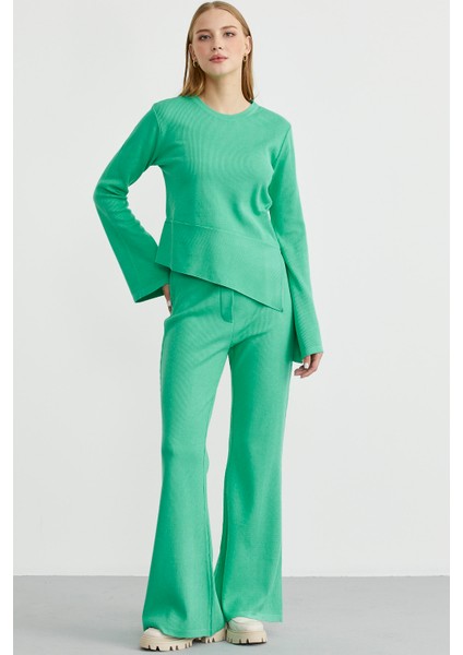 Ikili Pantolon Kazak Triko Takım - Yeşil fiyatları