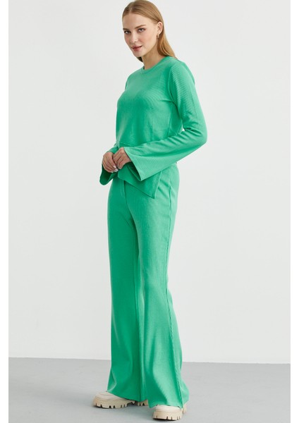 Ikili Pantolon Kazak Triko Takım - Yeşil fırsatları