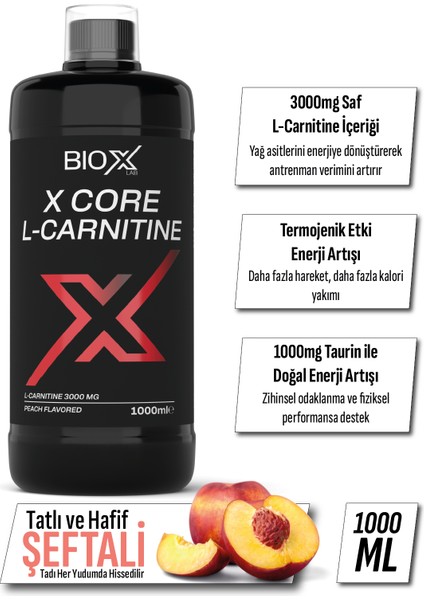 L - Karnitin 3000 Mg - Şeftali Aromalı – 1000 ml – 33 Servis L - Carnitine fırsatları