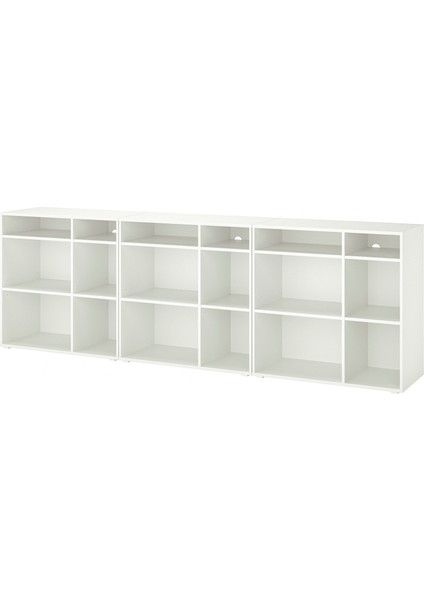Vıhals Açık Dolap Beyaz 286X37X90 cm