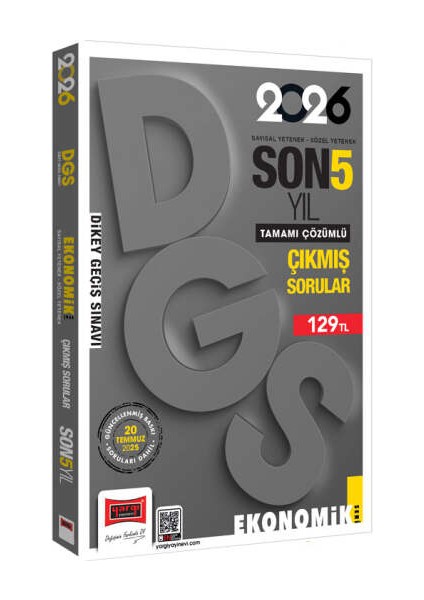 Yargı Yayınları 2026 Dgs Sayısal-Sözel Yetenek Son 5 Yıl Çıkmış Sorular (Ekonomik Baskı)