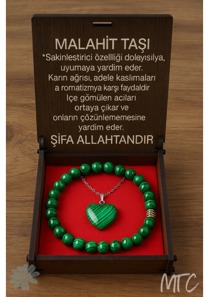 Malahit (Malachite) Doğal Taş Bileklik & Kolye modelleri