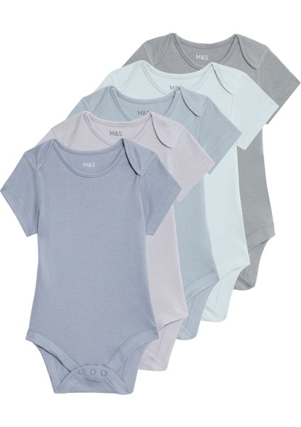 5'li Saf Pamuklu Bodysuit (0-3 Yaş) fiyatları