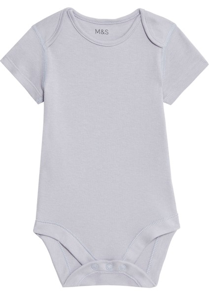 5'li Saf Pamuklu Bodysuit (0-3 Yaş) fırsatları