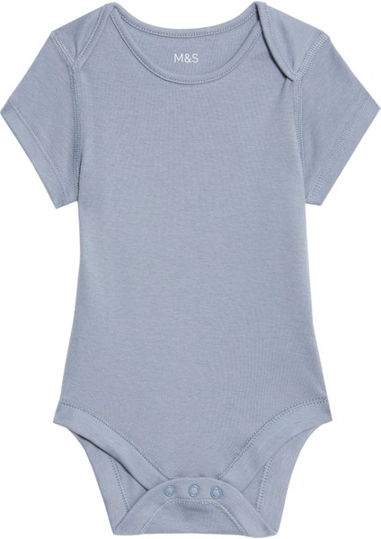 5'li Saf Pamuklu Bodysuit (0-3 Yaş) indirimleri