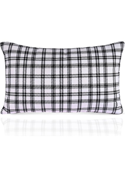 Ekose Desenli Kadife Bel Yastığı Kılıfı 55X35CM fiyatları