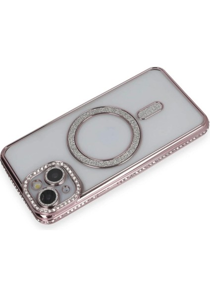 iPhone 14 Kılıf Joke Simli Magneticsafe Kılıf - Pembe fiyatları