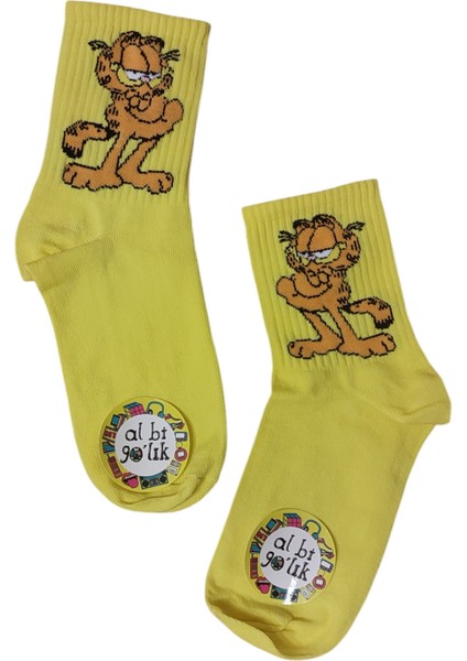 Garfield Karakter Desenli Kolej Çorap 37-43 fiyatları