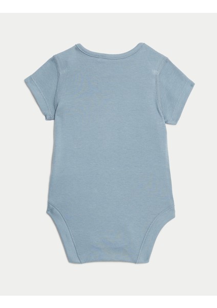 5'li Saf Pamuklu Bodysuit (0-3 Yaş)