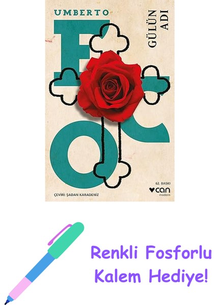 Gülün Adı + Renkli Fosforlu Kalem