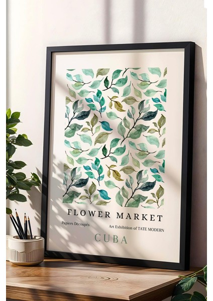 Flower Market Cuba Çerçeveli Tablo - Eklektik Tarz Duvar Dekoru