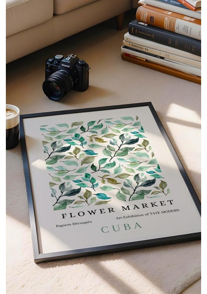 Flower Market Cuba Çerçeveli Tablo - Eklektik Tarz Duvar Dekoru fiyatları