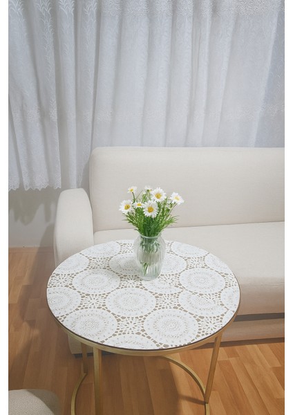 Lüks Sehpa Örtüsü Takımı 3'lü Sehpa Örtüsü Seti Otantik ve Şık Tasarım Su Geçirmez Leke Tutmaz fırsatları