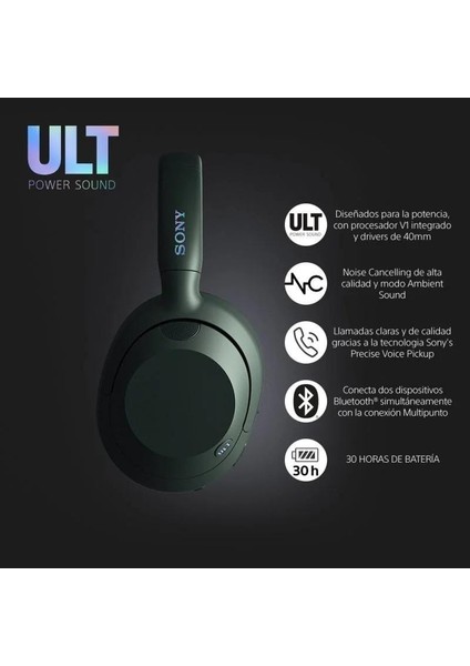 WH-ULT900N / ULT WEAR POWER SOUND özellikli Bluetooth kulaklık siyah