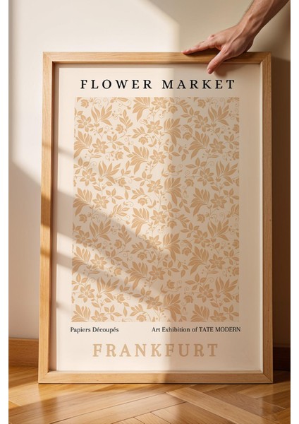 Flower Market Frankfurt Çerçeveli Tablo - Eklektik Tarz Duvar Dekoru