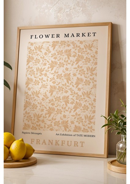 Flower Market Frankfurt Çerçeveli Tablo - Eklektik Tarz Duvar Dekoru fiyatları