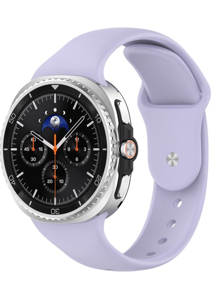 Samsung Galaxy Watch 8 40MM / Watch 8 44MM / Watch 6 Classic 46MM Uyumlu Silikon Yumuşak Esnek Ayarlanabilir Kordon Kayış