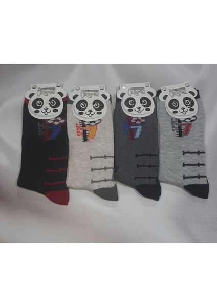 Erkek Çocuk %75 Pamuk %20 Likra %5 Elastan 4'lü Rahat Kullanışlı Soket Çorap modelleri