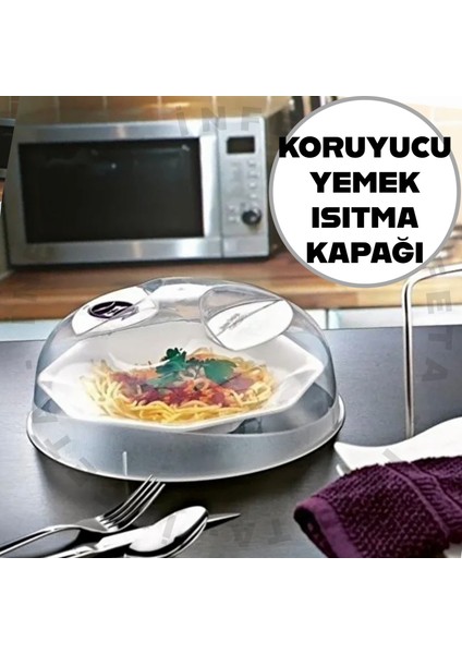 Mikrodalga Fırın Yemek Isıtma Koruma Kapağı Isıya Dayanıklı Sıçratmaz Koku Yapmaz Kapak