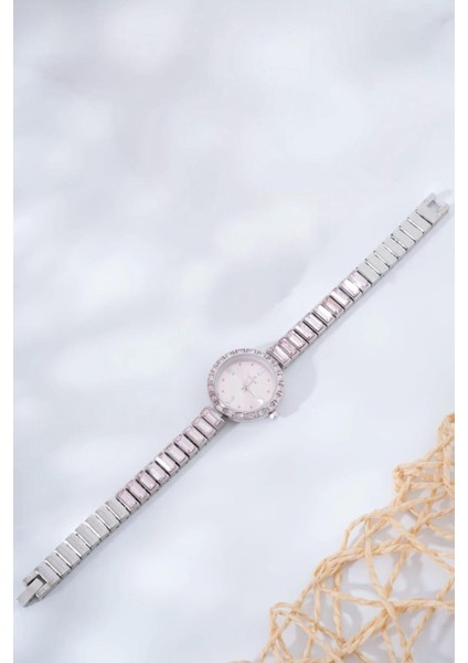 Pembe Taşlı Saat