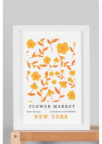 Flower Market New York Çerçeveli Tablo - Eklektik Tarz Duvar Dekoru