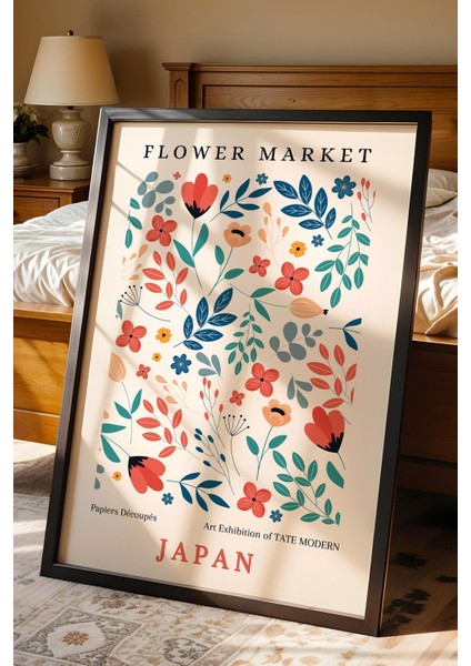 Flower Market Japan Çerçeveli Tablo - Eklektik Tarz Duvar Dekoru