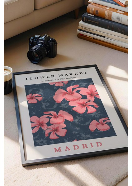 Flower Market Madrid Çerçeveli Tablo - Eklektik Tarz Duvar Dekoru fiyatları