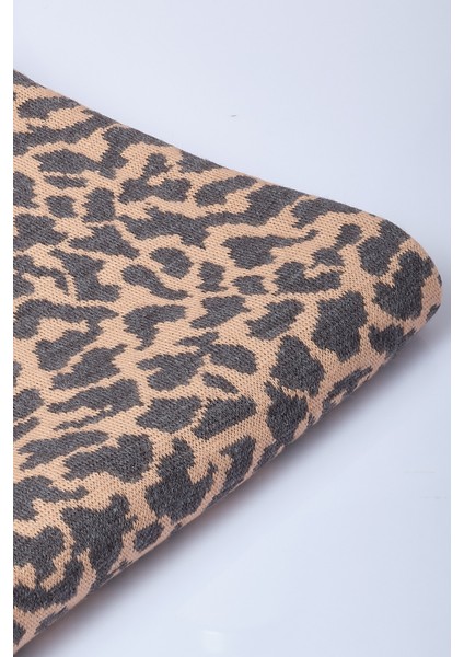 Leopar Desenli Triko Şal fırsatları