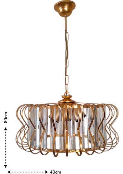 Antik Nehir 3'lü Avize Gold – Altın Renkli, Kristal Tabut Taşlı, Modern modelleri