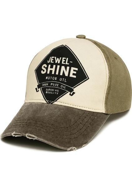 Perlotıs Vintage Tarz Jewel Shine Kahverengi Yeşil Ayarlanabilir Unisex Beyzbol Kep Şapka fiyatları