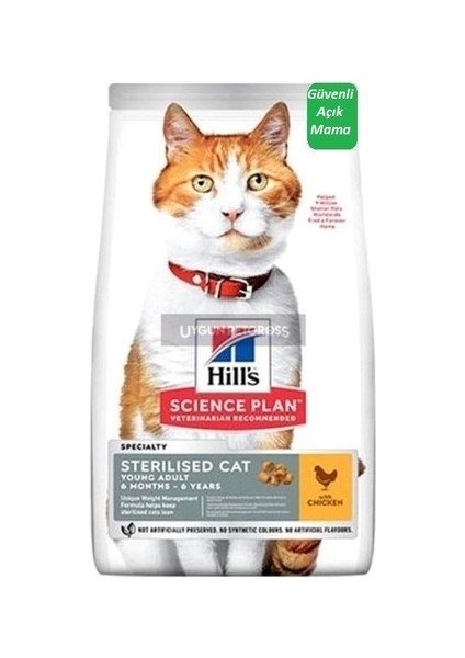 Young Adult Sterilised Tavuklu Kısırlaştırılmış Yetişkin Kedi Maması 3 kg