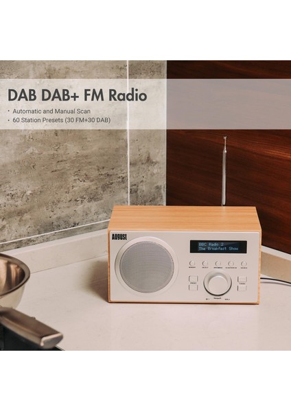 MB420 Dab+/fm Dijital Radyo | Bluetooth, Ahşap Tasarım, 60 Radyo Kanalı, Çift Alarm, Usb/aux Giriş-Çıkış, Hi-Fi 5W Hoparlör, Sleep Timer, LCD Ekranlı Mutfak & Ev Radyosu modelleri