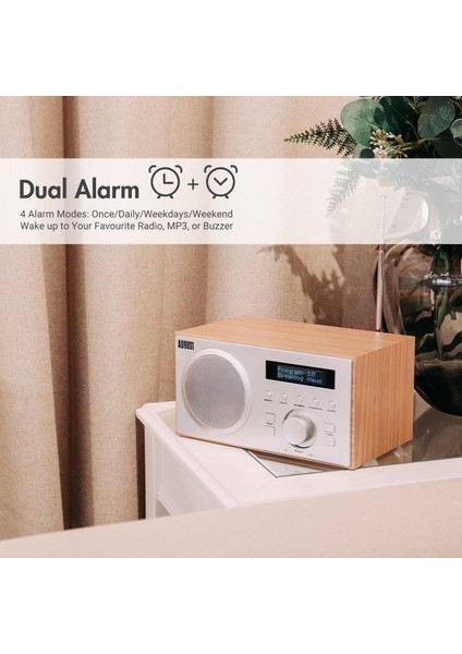 MB420 Dab+/fm Dijital Radyo | Bluetooth, Ahşap Tasarım, 60 Radyo Kanalı, Çift Alarm, Usb/aux Giriş-Çıkış, Hi-Fi 5W Hoparlör, Sleep Timer, LCD Ekranlı Mutfak & Ev Radyosu fırsatları