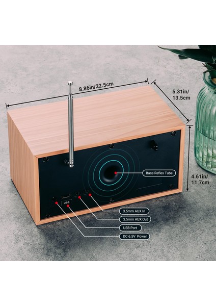 MB420 Dab+/fm Dijital Radyo | Bluetooth, Ahşap Tasarım, 60 Radyo Kanalı, Çift Alarm, Usb/aux Giriş-Çıkış, Hi-Fi 5W Hoparlör, Sleep Timer, LCD Ekranlı Mutfak & Ev Radyosu indirimleri