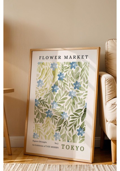 Flower Market Tokyo Çerçeveli Tablo - Eklektik Tarz Duvar Dekoru