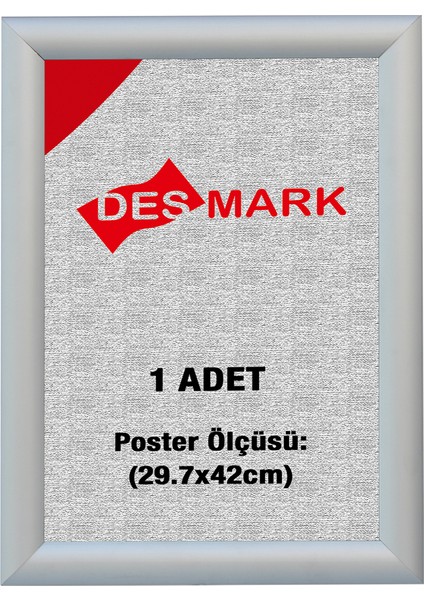 25 mm A3(29.7X42) Gönye Köşe Alüminyum Aç-Kapa Çerçeve – Poster & Afiş Çerçevesi (Gümüş Eloksallı)