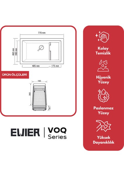 Granit Evye I Voq Series I Set I Black (Siyah) modelleri