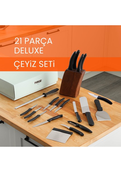 Çeyizlik Bıçak Seti Deluxe - 21 Parça