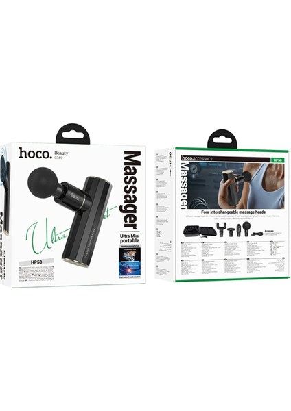 Hoco. HP50 Sessiz Mini Kablosuz Masaj Aleti - Siyah modelleri