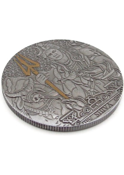 Shiva Antik Mitolojik Kötülüğün Yokedicisi Şans Talih Metal Para CP067 modelleri