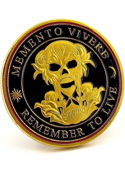 Memento Mori Hayatı ve Ölümü Hatırla Stoa Coin Metal Hatıra Parası CP045
