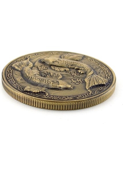 Koi Fish Kabartma Japon Balığı Talih Iyi Şans Coin Metal Para CP061 modelleri