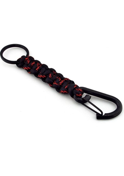 Siyah Kanca Outdoor Hook Kampçı Siyah Kırmızı Paracord Örgü KC297 fiyatları