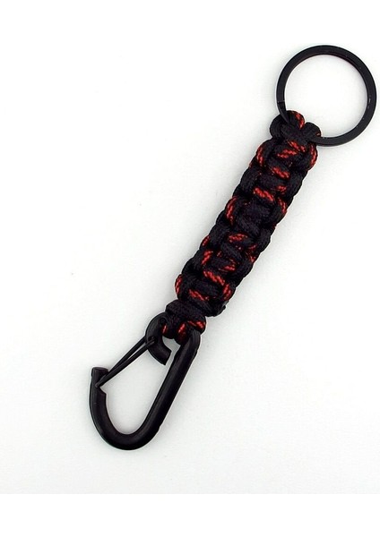 Siyah Kanca Outdoor Hook Kampçı Siyah Kırmızı Paracord Örgü KC297 fırsatları